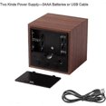 thumbnail image 5 of Brown Wooden Digital Alarm Clock with Touch and Sound Control for Travel and Desk Use, 5 of 5