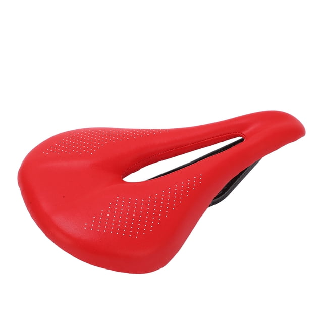 Selle de Vélo de Route, Vélo de Remplacement de Résistance aux Chocs Confortable Conception Ventilée Creuse pour Vélo de Route Blanc, Rouge, Noir