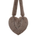 thumbnail image 2 of Bolso de hombro peludo para mujer, bolso informal con forma de corazón de amor, bolso elegante para chica con cadena suave, 2 of 8