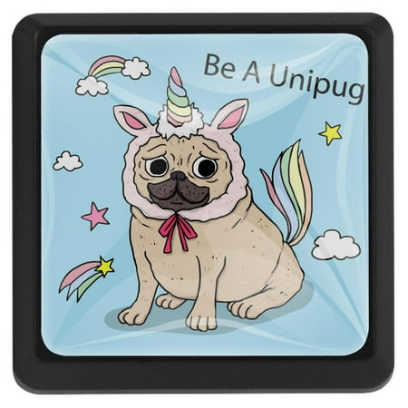 

Ownta Square with Screws 3 Pcs for Cupboard Dressing Table Bookcase Drawer Pull Handle Cabinet Door Knobs Funny Pug