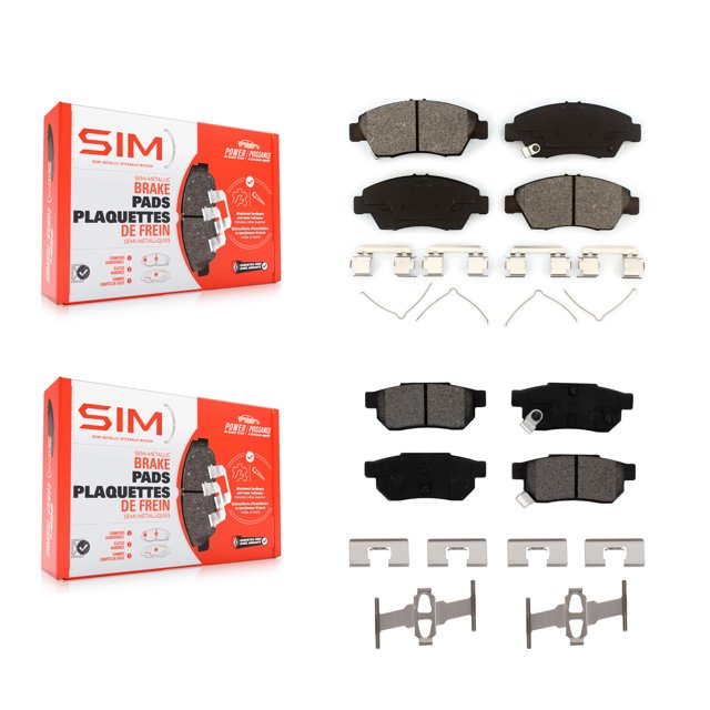 SIM Front Rear Semi-Metallic Brake Pads Kit for Car Honda Fit Civic del Sol KSM-100436