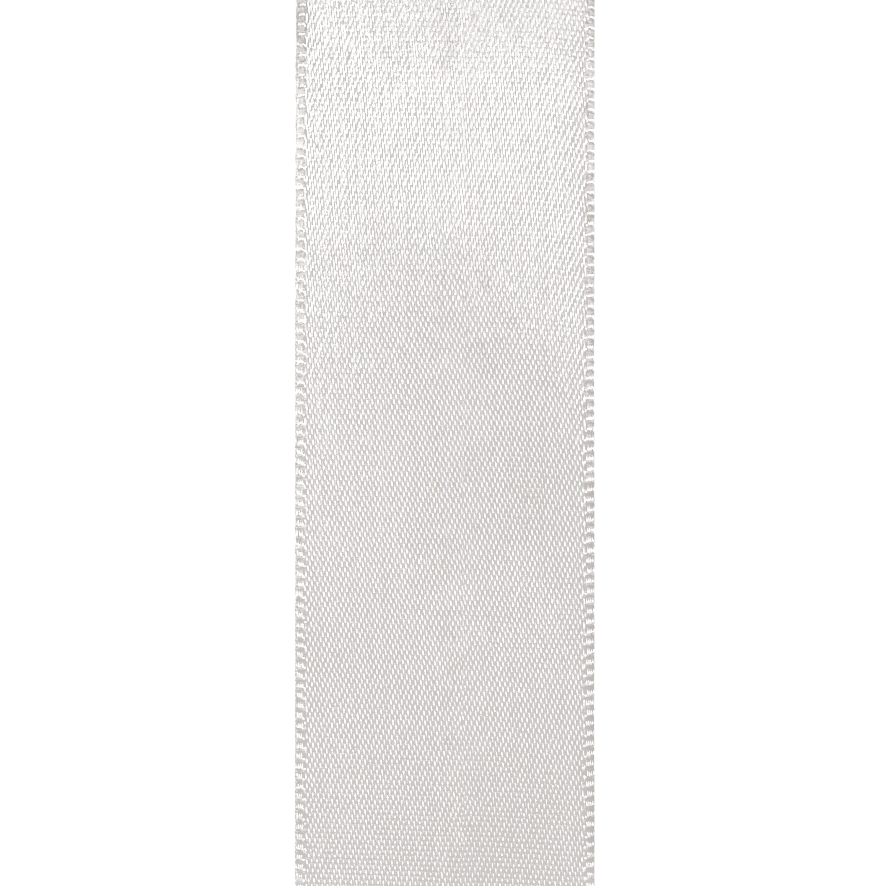 White Double Faced Satin Ribbon for Wedding and Crafts, 2.5" x 50 Yards by Gwen Studios