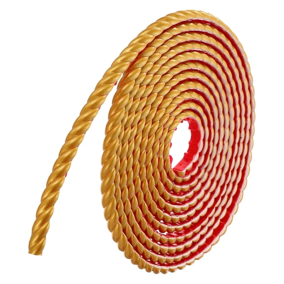 Uxcell Peel and Stick Molding Trim for Walls 0.6" x 16 ft Self-Adhesive Wall Paneling Strips Wallpaper Border Gold