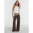 thumbnail image 2 of No Boundaries Foldover Wide Leg Pants, 31'' Inseam, Women's XXS-XXL, 2 of 5