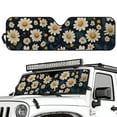 thumbnail image 2 of FUIALDOLG Car Windshield Sun Shade White Daisy Windshield Cover Automotive Interior Protection Front Window Sun Visor Protector Blocks UV Rays Keep Your Vehicle Cool, 2 of 7