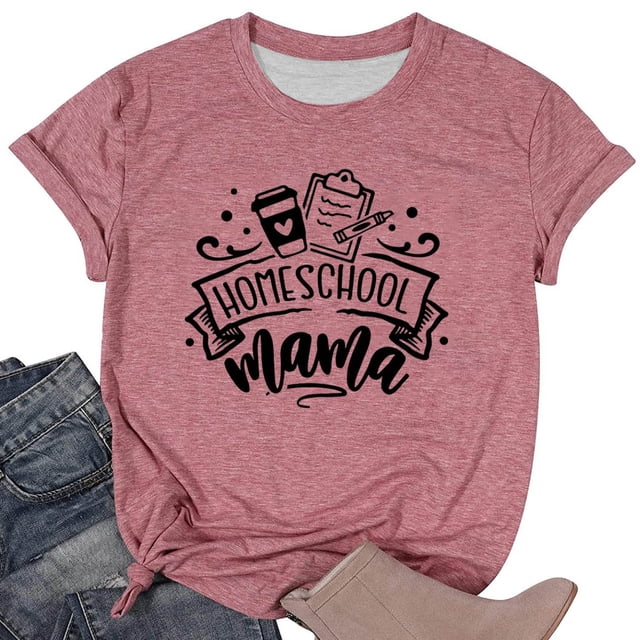 T-shirt Décontracté à Manches Courtes Imprimé Graphique pour Femmes Col Rond Confortable pour Usage Quotidien Tenues de Printemps Été avec Jeans T-Shirts pour Femmes
