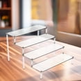 thumbnail image 5 of Aihimol Acrylic Clear 4-Tier Riser Display Shelf for Figures, Desserts Holder, Collections Organizer and Cosmetic Items Shelf, 5 of 6