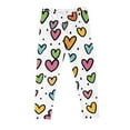 thumbnail image 4 of Girls Leggings 3-8T Casual Fall Stretch Cotton Jeggings Floral/Hearts Printed Tights Full Length Slim Fit Pant (7-8T, Multicolor Q), 4 of 4