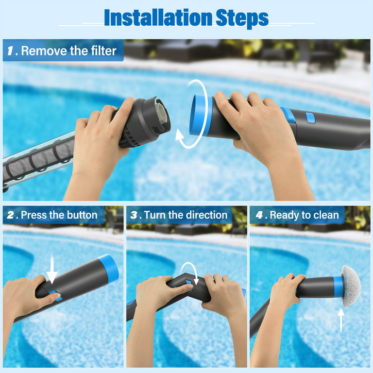 Handheld Pool Filter Cleaner Cleaning Brush Hot Tub Spa Pool Cleaner Pool Cleaning  Accessories