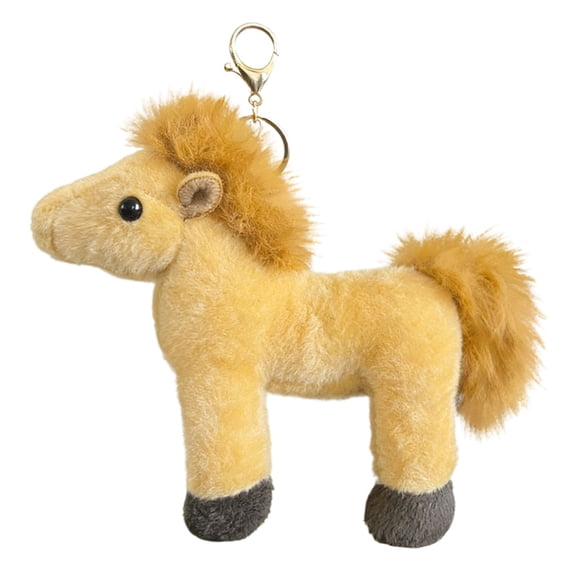 Pony Plush Keychain - 4.7 Inch Cute Horse Stuffed Animal Keyring Bag Charm, Spirited Backpack Clip for Girls, Couples Gifts, Christmas Party & Birthday Decoration Supplies