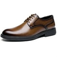 thumbnail image 2 of Men's Casual Leather Shoes Men's Genuine Leather Simple Big Head Men's Leather Shoes Cowhide Dress Gentleman Business Shoes, 2 of 2