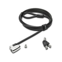 Kensington ClickSafe 2.0 Keyed Laptop Lock, 6ft Steel Cable, Silver, Two Keys