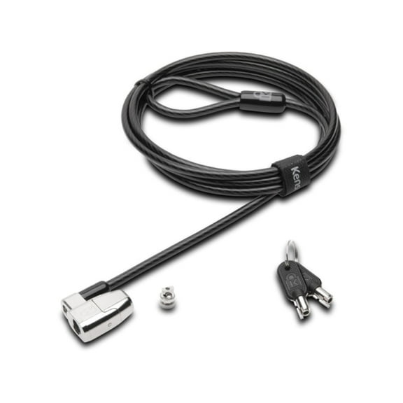 Kensington ClickSafe 2.0 Keyed Laptop Lock, 6ft Steel Cable, Silver, Two Keys