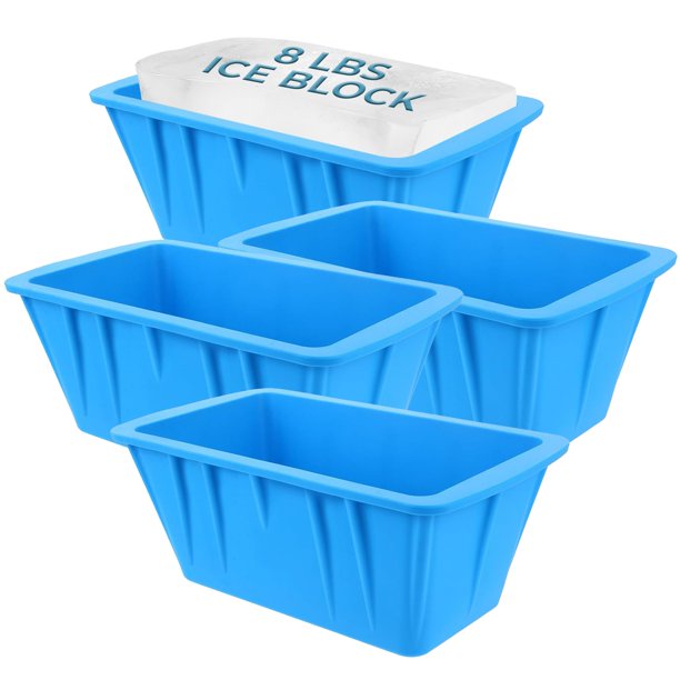 (Paquete de 4) Molde de Bloques de Hielo MT.BAY que Produce 14.5 kg de Cubos de Hielo