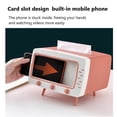 thumbnail image 4 of Soporte para teléfono 2 en 1 con forma de TV para el hogar, caja de pañuelos, soporte para servilletas de escritorio, soporte de visualización para teléfono móvil, decoración para sala de estar, 4 of 8