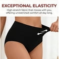 thumbnail image 3 of Gai Yi Women's High-Waisted Briefs - Smooth & Shape with All-Day Comfort 4 Pack 2Black+2Black M, 3 of 3