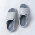 thumbnail image 4 of Platform Sandals for Men Lightweight Open Toe Clogs Air Cushion Adjustable Strap Non Slip Walking Slippers Gray Size 6-6.5, 4 of 6