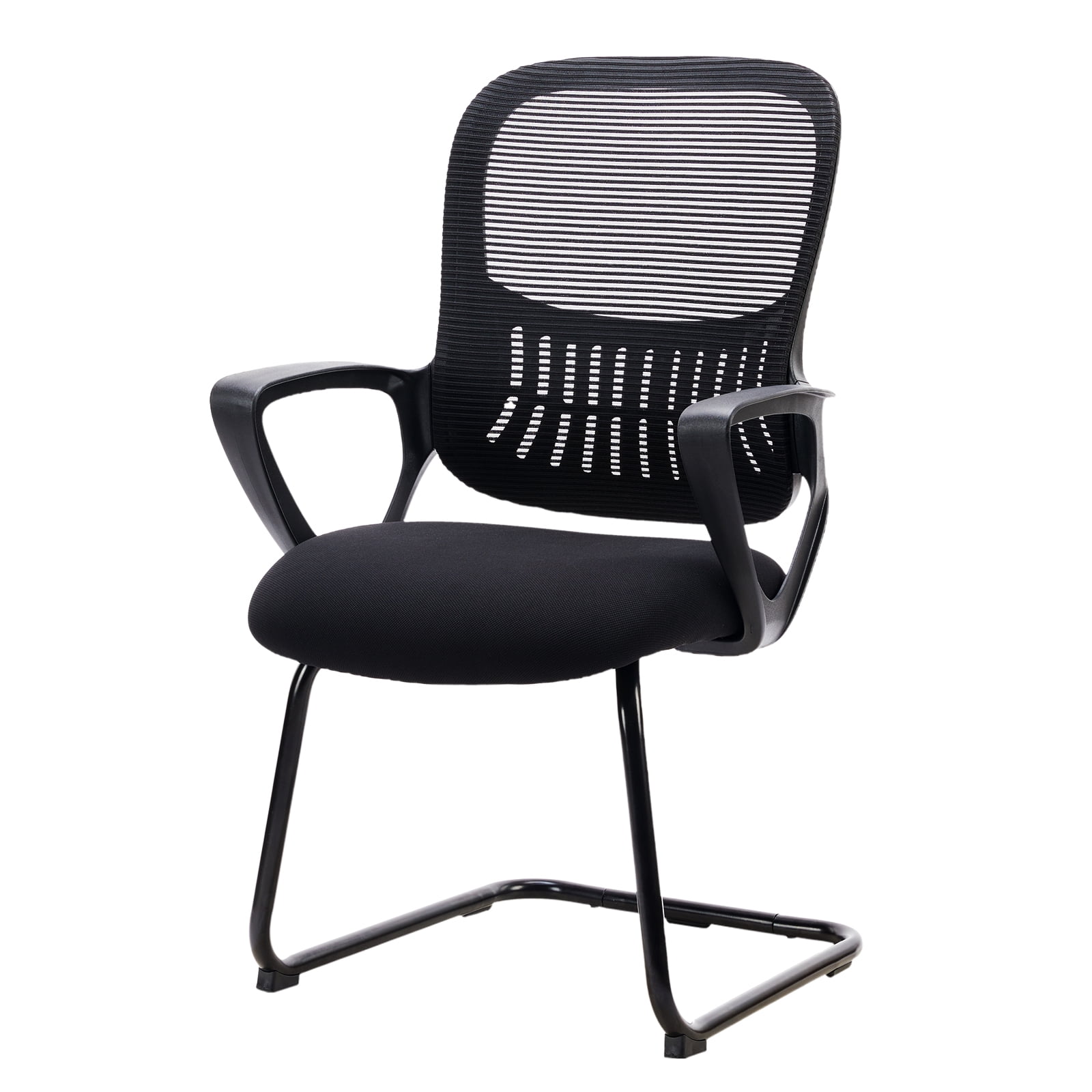 GIANNA Office Chair with Lumbar Support No Wheels, Stationary Mesh Mid Back Computer Chairs, 1 Pack
