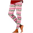 thumbnail image 6 of Gyexs Christmas Leggings for Women Soft Stretchy Xmas Printed Pajamas Pants Lined Gym Yoga Pants Womens Christmas Apparel N-Pink & Size L, 6 of 6