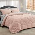 Cozy Comfort Blush Pink Full Size Comforter Set 7 Pieces Reversible