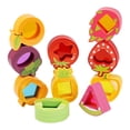 thumbnail image 3 of Bloques apilables de madera: juguete sensorial para que niños y niñas reconozcan las formas y los colores de frutas y verduras; entrenamiento del equi, 3 of 9