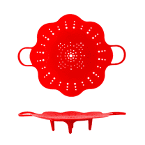 Silicone 11" Large Steamer Basket with Handles, Microwave & Dishwasher Safe, Made in Korea