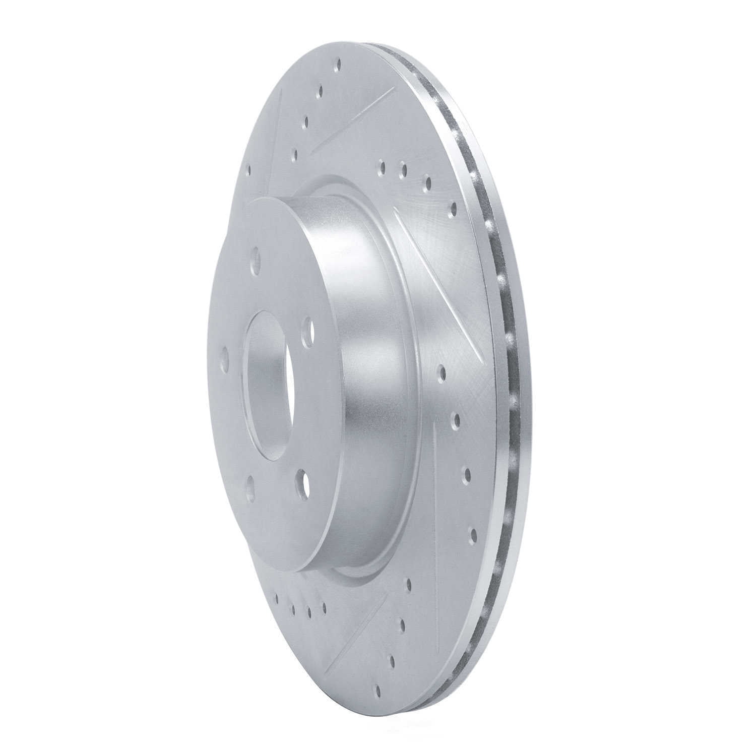Dynamic Friction Company 631-68019L DFC Brake Rotor - Drilled And Slotted - Silver