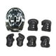 thumbnail image 2 of Kit de 7 cascos de bicicleta para niños, casco de patineta para adolescentes, rodilleras, coderas y muñequeras, equipo de protección para exteriores. Negro, 2 of 8