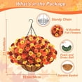 thumbnail image 2 of Lyacmy Fall Artificial Hanging Basket with Mums, UV Resistant Fake Flower Petunias with with 20Inch Coconut Lining Chain Flowerpot, 2 of 8