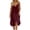 Wine, variant on Womens Backless Cami Dress Summer Casual Sleeveless Boho Adjustable Spaghetti Strap Loose Fit Ruffle Beach Maxi Dresses Sky Blue XL