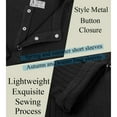thumbnail image 6 of Ambiloof Men's Ribbed Henley Shirt Slim Fit Muscle Shirt Fitted Cotton Casual Long Sleeve Fashion Casual Pullover Shirt Black/XL, 6 of 7