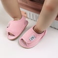 thumbnail image 3 of Ketyyh-chn99 Newborn Shoes Summer Flowers Shoe Rubber Sole PU Leather Mesh Infant Toddler First Walkers Princess Dress Outdoor Shoes Pink,4, 3 of 5