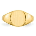 thumbnail image 4 of 14K Yellow Gold Ring Band Signet 8.5x9.5mm Closed Back, Size 8, 4 of 5
