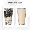 thumbnail image 3 of Fotbe Let The Adventure Begin Pattern 20 oz Tumbler Stainless Steel Vacuum Insulated Coffee Ice Cup Double Wall Travel Flask Leak-proof Coffee Cup-Straw Three-piece Set, 3 of 8