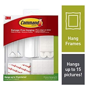 Command 17213-ES Kit Hangs up to 15 Pictures 38 Piece, White Premium Pack