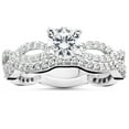 thumbnail image 1 of 1.45CT Infinity Diamond Twist Engagement Ring Set 14K White Gold, 1 of 3
