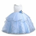 thumbnail image 2 of Lilgiuy Kids Girls Princess Dress Fashionable Sleeveless Gauze Skirt Birthday Party Special Ocasion Dresses for Children 5-14 Year Old, 2 of 5