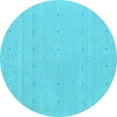 thumbnail image 1 of Ahgly Company Indoor Round Abstract Light Blue Contemporary Area Rugs, 5' Round, 1 of 4