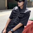 thumbnail image 4 of Joernso American Hip-Hop Skull Rib Vest Men Sleeveless Hooded Retro Vest Jacket Solid Color Pullover Style Vest Coat, 4 of 8