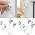 thumbnail image 1 of 4pcs Window Restrictor Locks Window Restrictor Baby Security Window Locks Window Locks Door Locks, 1 of 5