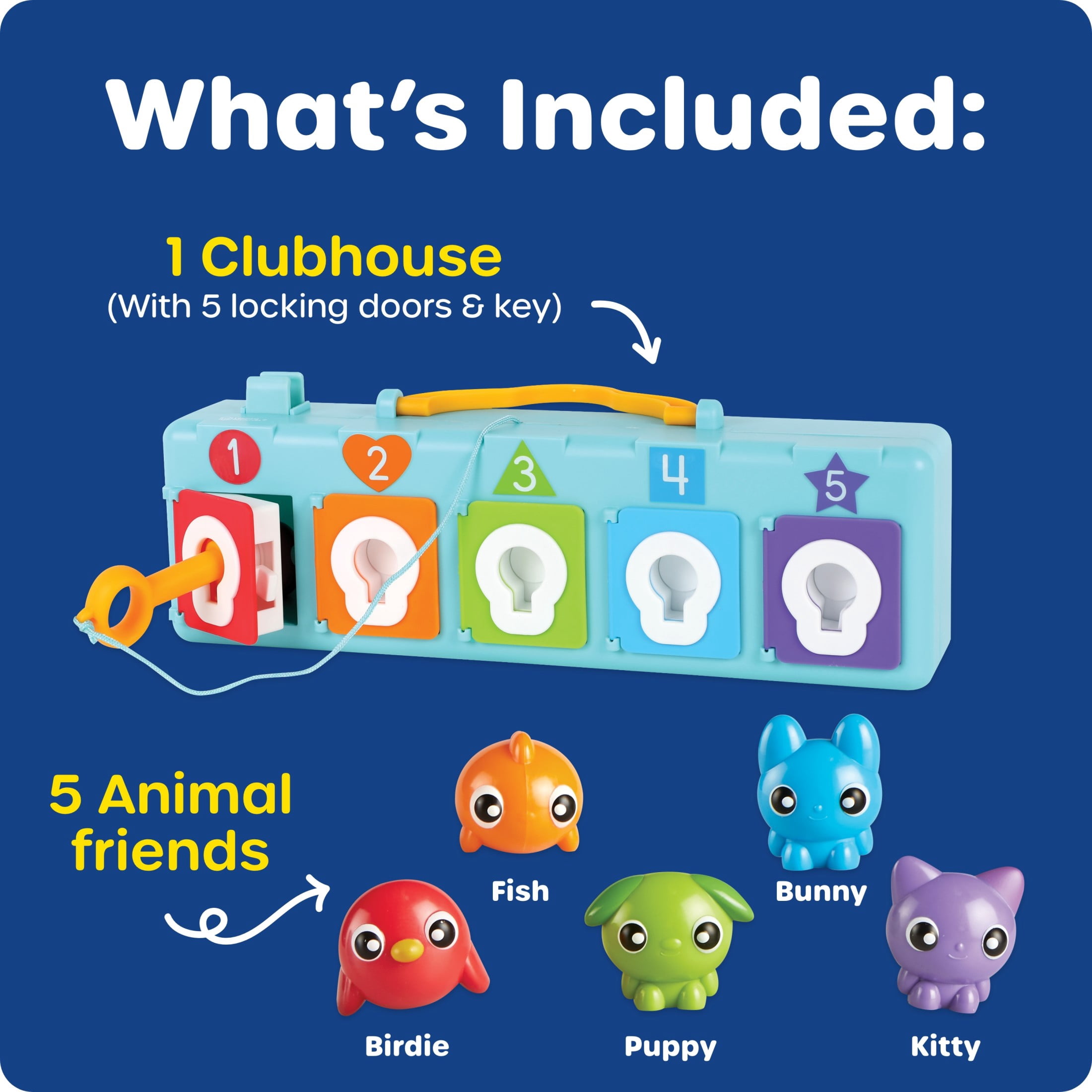 Learning Resources Lock & Key Clubhouse, Toddler Combination Lock , Ages 18  Months +