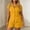 Yellow, variant on Pretxorve Women 2 Piece Outfits Solid Lapel V Neck Button Short Sleeve Top Elastic Casual Shorts Set