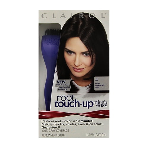 Clairol Nice N Easy Root TouchUp, Hair Color, Dark Brown 4 Kit