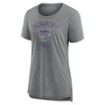 thumbnail image 2 of Women's Heather Gray Sacramento Kings Heritage Tri-Blend T-Shirt, 2 of 3