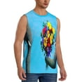 thumbnail image 2 of Balery Elephant Trunk Couple Flowers Men's Sleeveless Muscle Shirts Workout Tank Top, Moisture Wicking, Odor Protection-Medium, 2 of 8