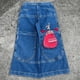 thumbnail image 1 of JNCO-pantalones vaqueros holgados para hombre y mujer, Pantalón ancho de cintura alta, Harajuku, Hip Hop, Retro, bordado con gráfico de calavera, 1 of 5