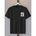 thumbnail image 1 of Men'S Cartoon Letter Fun Graphic Print T-Shirt top, Men's Comfy T-shirt, Crew Neck, Short Sleeves, Graphic Tee Men's Summer Outdoor Clothes, Men's Clothing, Tops For Men, Casual Sporty Tee, 1 of 7