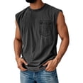 thumbnail image 2 of Workout Tank Tops for Men Summer Crewneck Loose Fit Sleeveless Muscle Shirts Vintage Washed Tshirts, 2 of 5