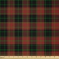thumbnail image 2 of Ambesonne Buffalo Check Fabric by the Yard Microfiber, Lumberjack Motives, 10 Yards, Burgundy Black, 2 of 2
