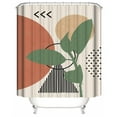 thumbnail image 2 of 4 Pcs Bathroom Shower Curtain Set Polyester Shower Curtain Bathroom Sets with Rugs (Bath Mat,U Shape and Toilet Lid Cover Mat) and 12 Hooks Bathroom Decor, 2 of 7